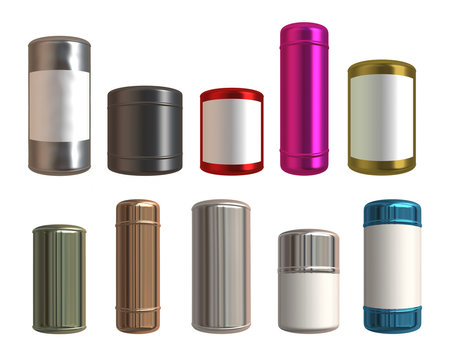 Set of   cans mockups  for design project