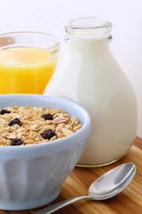 Delicious organic muesli cereal
