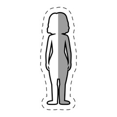 figure body woman icon image, vector illustration