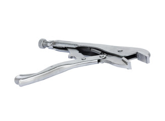 Locking pliers on white
