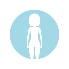 symbol figure body woman icon image, vector illustration