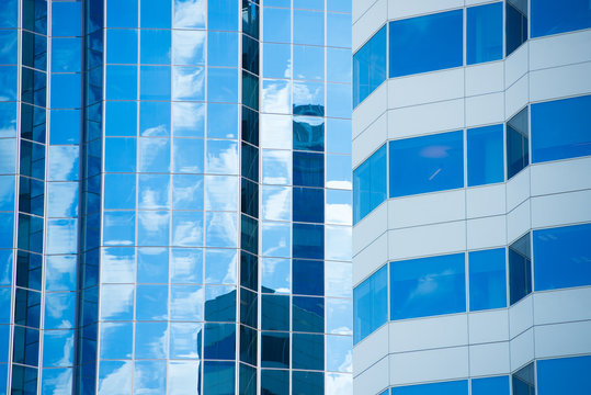 Business office buildings glass exterior texture