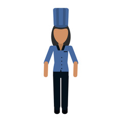woman avatar uniform hat professional vector illustration eps 10