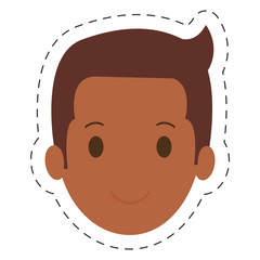 people casual man face icon, vector illustration