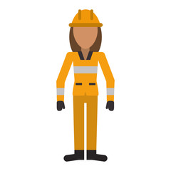 avatar woman construction worker helmet vector illustration eps 10