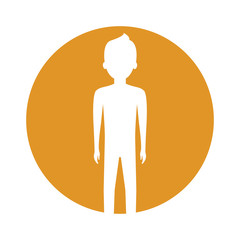 symbol body man icon image, vector illustration