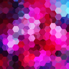 Background of geometric shapes. Pink mosaic pattern. Vector EPS 10. Vector illustration. Pink, purple colors.