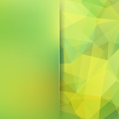Background of geometric shapes. Blur background with glass. Green mosaic pattern. Vector EPS 10. Vector illustration
