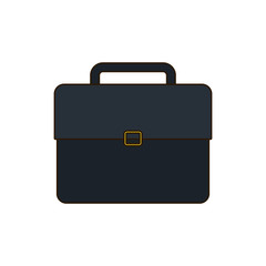 black suitcase icon design image, vector illustration
