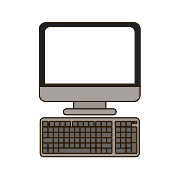 desktop computer image design, vector illustration icon