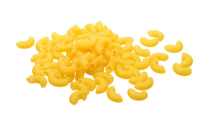 Macaroni isolated on the white background