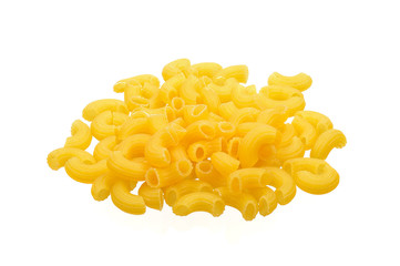 Macaroni isolated on the white background