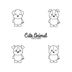 Cute Cartoon dogs
