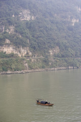 View from Yangtze River Cruise Ship China