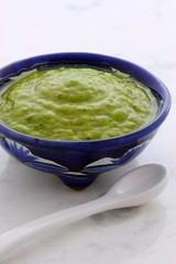 Delicious mexican guacamole dip