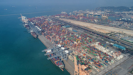 Naklejka premium Landscape Sea ports on day time,