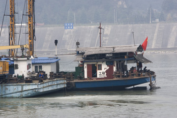 View from Yangtze River Cruise Ship China