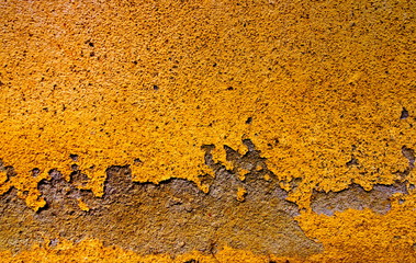 Closeup Old Weathered Peeling Wall Texture