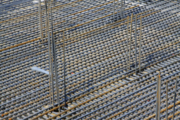 Fototapeta premium Rebar Engineering at a construction site