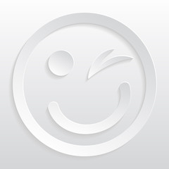 Paper smiley - vector illustration