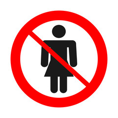 Sign no woman.