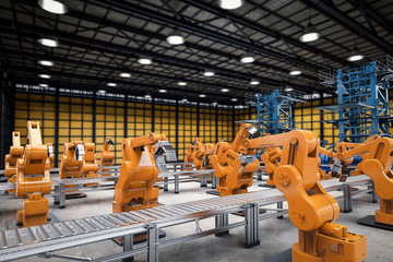 Fototapeta premium automation industry concept