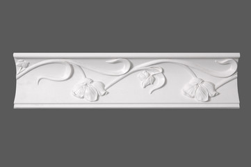 white stucco moulding, elements of wall design