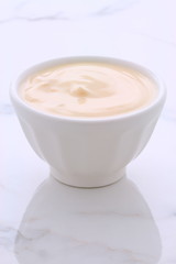 Fresh peach yogurt