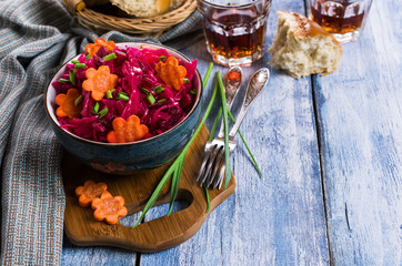 Homemade pickled vegetables