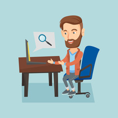 Business man working on his laptop.