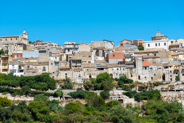 Fototapeta na wymiar The historic old town of Buscemi in Sicily, Italy