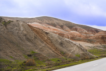 Colorful mountain Khizi (Khizi located in Azerbaijan)