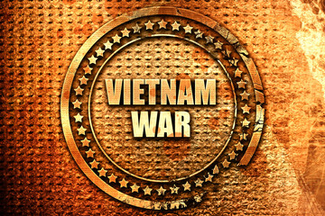vietnam war, 3D rendering, text on metal