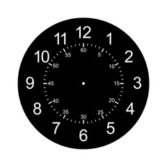 clock face blank isolated on white background
