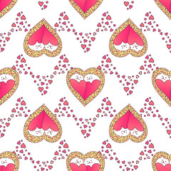 Seamless pattern cats