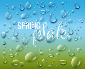 Spring sale vector background