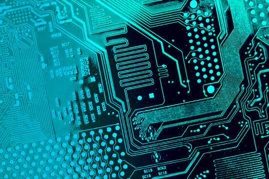 Circuit board. Electronic computer hardware technology. Motherboard digital chip. Tech science background. Integrated communication processor. Information engineering component