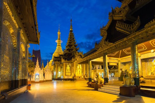 Dawn at the Shwedagon Pagoda