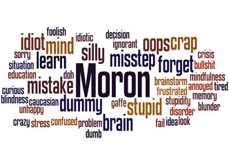 Moron, word cloud concept 2