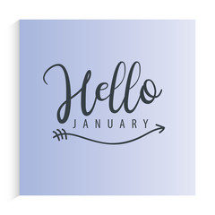 January Greeting Background With Pastel Color