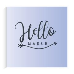 March Greeting Background With Pastel Color