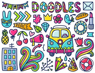 Doodles cute elements