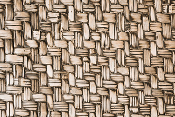 Aged handmade bamboo weave texture background.