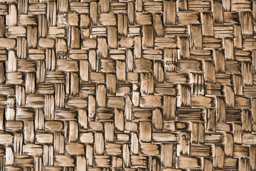 Aged handmade bamboo weave texture background.