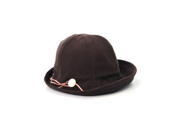 Brown hat isolated on white background