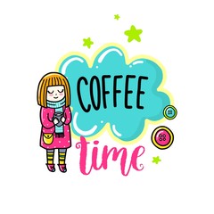 Fototapeta premium Vector poster with phrase