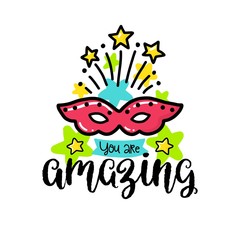 Vector poster with phrase