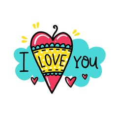 Vector hand drawn lettering poster