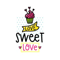 Vector hand drawn lettering poster