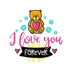 Vector hand drawn lettering poster